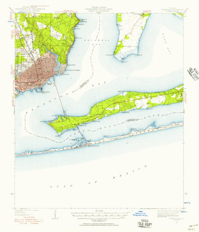 United States Geological Survey Pensacola, FL (1941, 62500-Scale) digital map
