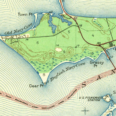 United States Geological Survey Pensacola, FL (1942, 62500-Scale) digital map