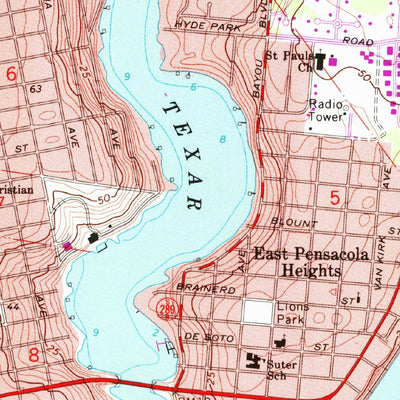 United States Geological Survey Pensacola, FL (1970, 24000-Scale) digital map