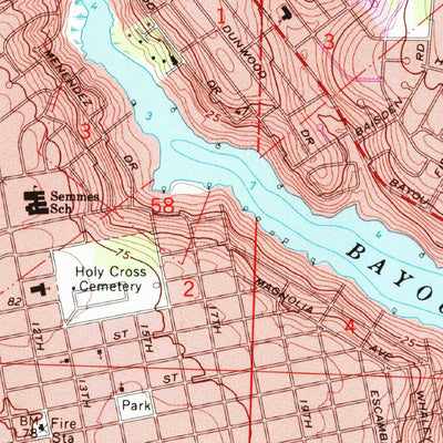 United States Geological Survey Pensacola, FL (1970, 24000-Scale) digital map
