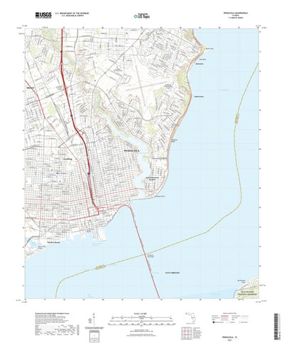 United States Geological Survey Pensacola, FL (2021, 24000-Scale) digital map