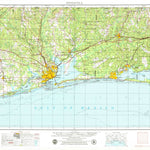 United States Geological Survey Pensacola, FL-AL (1957, 250000-Scale) digital map