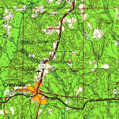 United States Geological Survey Pensacola, FL-AL (1960, 250000-Scale) digital map