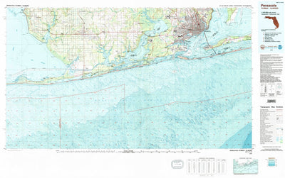 United States Geological Survey Pensacola, FL-AL (1978, 100000-Scale) digital map