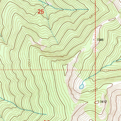 United States Geological Survey Pentagon Mountain, MT (1994, 24000-Scale) digital map