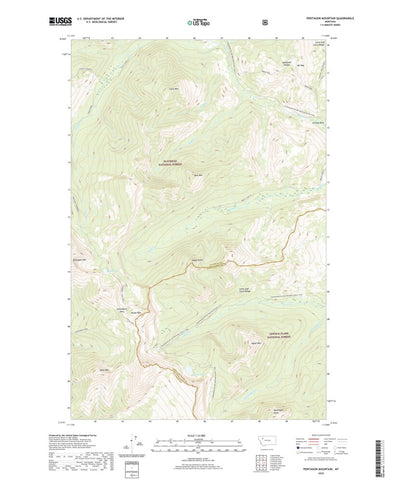 United States Geological Survey Pentagon Mountain, MT (2020, 24000-Scale) digital map