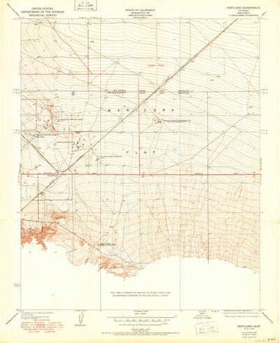 United States Geological Survey Pentland, CA (1950, 24000-Scale) digital map