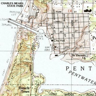 United States Geological Survey Pentwater, MI (1983, 25000-Scale) digital map