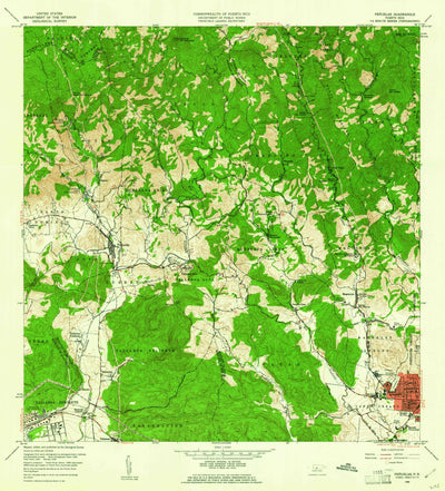 United States Geological Survey Penuelas, PR (1958, 20000-Scale) digital map