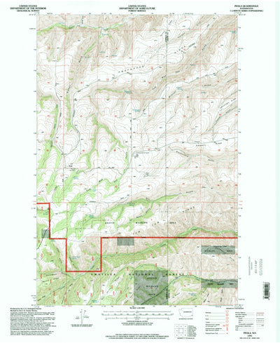 United States Geological Survey Peola, WA (1995, 24000-Scale) digital map