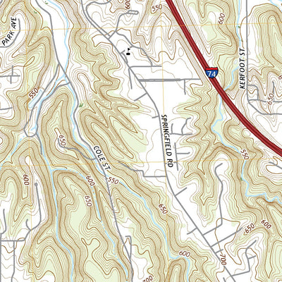 United States Geological Survey Peoria East, IL (2021, 24000-Scale) digital map