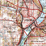United States Geological Survey Peoria, IL (1958, 250000-Scale) digital map