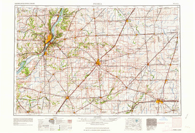 United States Geological Survey Peoria, IL (1963, 250000-Scale) digital map