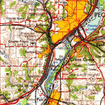 United States Geological Survey Peoria, IL (1963, 250000-Scale) digital map
