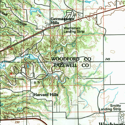 United States Geological Survey Peoria, IL (1989, 100000-Scale) digital map