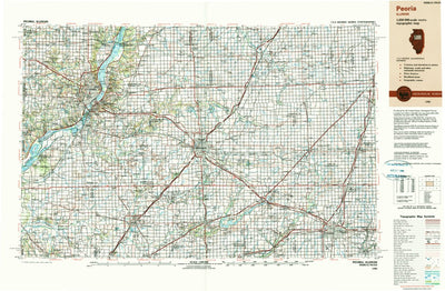United States Geological Survey Peoria, IL (1990, 250000-Scale) digital map