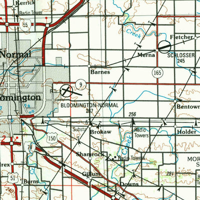 United States Geological Survey Peoria, IL (1990, 250000-Scale) digital map