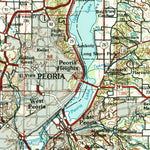 United States Geological Survey Peoria, IL (1990, 250000-Scale) digital map