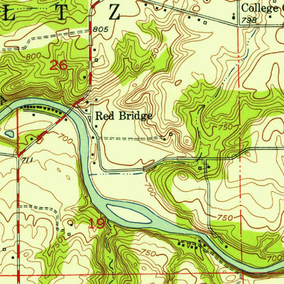 United States Geological Survey Peoria, IN (1953, 24000-Scale) digital map