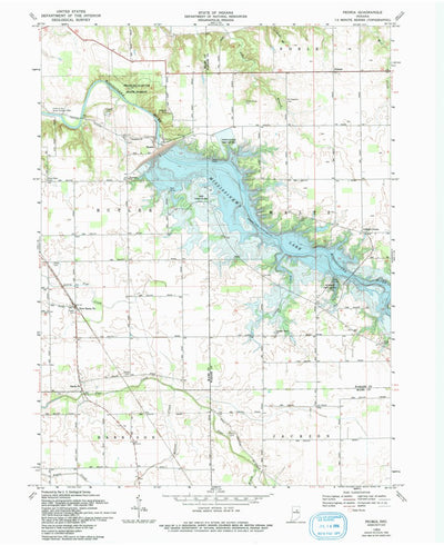 United States Geological Survey Peoria, IN (1969, 24000-Scale) digital map