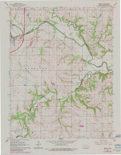 United States Geological Survey Peoria, KS (1962, 24000-Scale) digital map