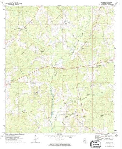United States Geological Survey Peoria, MS (1972, 24000-Scale) digital map