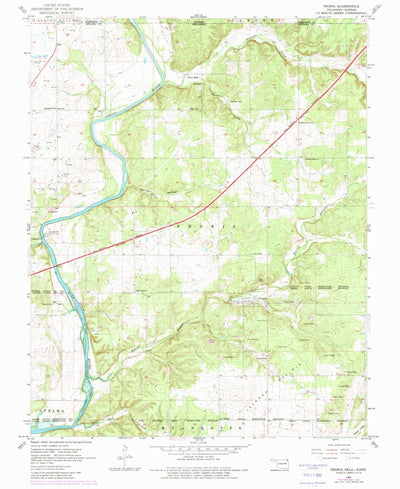 United States Geological Survey Peoria, OK-KS (1960, 24000-Scale) digital map