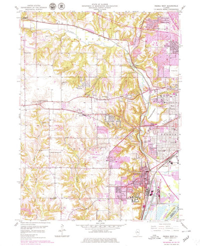 United States Geological Survey Peoria West, IL (1949, 24000-Scale) digital map