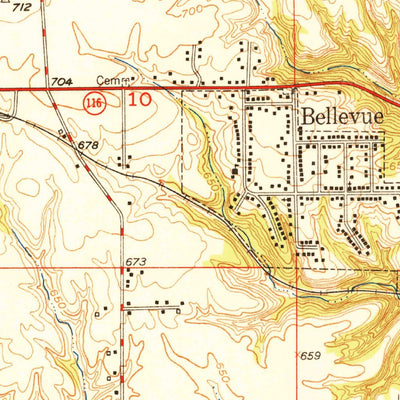 United States Geological Survey Peoria West, IL (1950, 24000-Scale) digital map