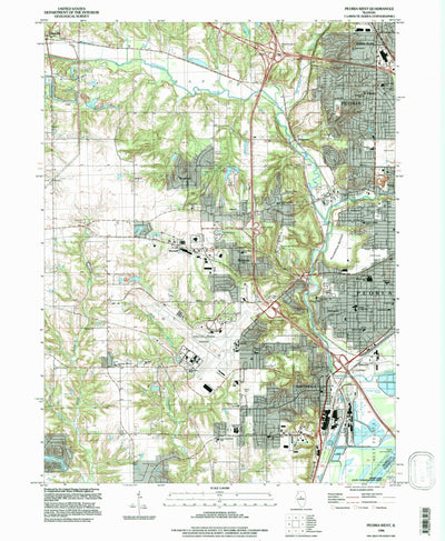 United States Geological Survey Peoria West, IL (1996, 24000-Scale) digital map