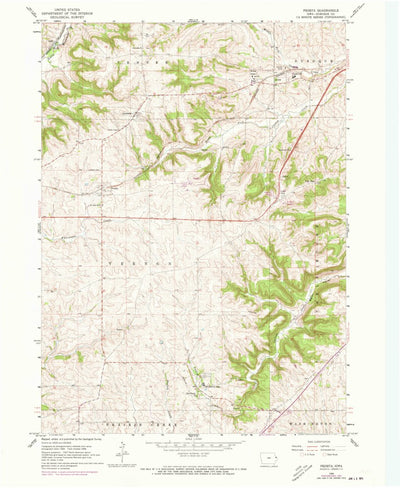 United States Geological Survey Peosta, IA (1966, 24000-Scale) digital map