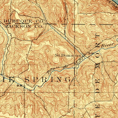 United States Geological Survey Peosta, IA-IL (1901, 125000-Scale) digital map
