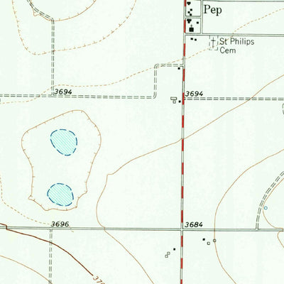 United States Geological Survey Pep, TX (1964, 24000-Scale) digital map