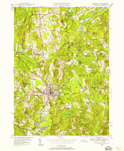United States Geological Survey Pepperell, MA-NH (1950, 24000-Scale) digital map