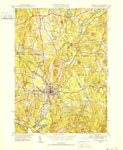 United States Geological Survey Pepperell, MA-NH (1950, 31680-Scale) digital map
