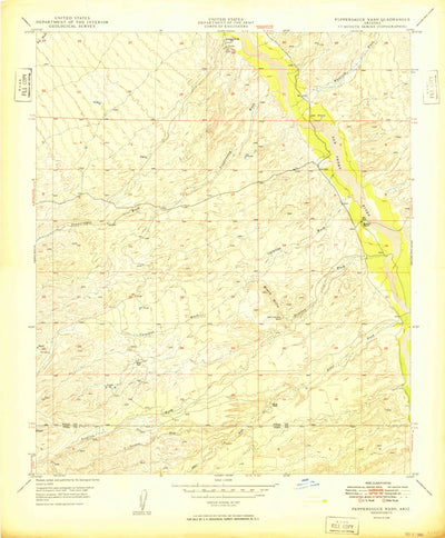 United States Geological Survey Peppersauce Wash, AZ (1949, 24000-Scale) digital map