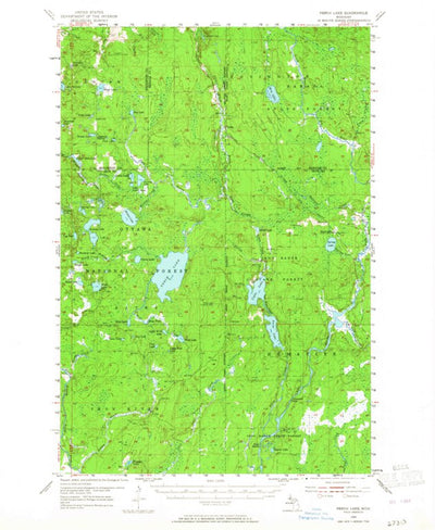 United States Geological Survey Perch Lake, MI (1954, 62500-Scale) digital map