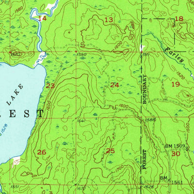 United States Geological Survey Perch Lake, MI (1954, 62500-Scale) digital map