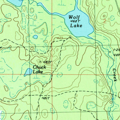 United States Geological Survey Perch Lake, MI (1985, 24000-Scale) digital map