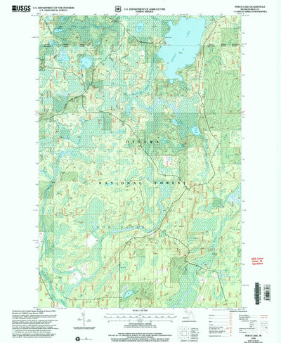 United States Geological Survey Perch Lake, MI (1999, 24000-Scale) digital map