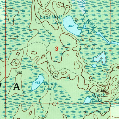 United States Geological Survey Perch Lake, MI (1999, 24000-Scale) digital map