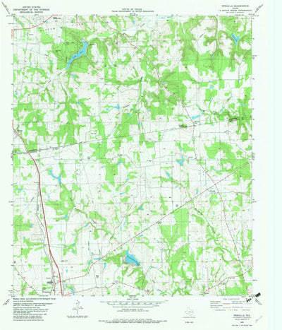 United States Geological Survey Percilla, TX (1982, 24000-Scale) digital map