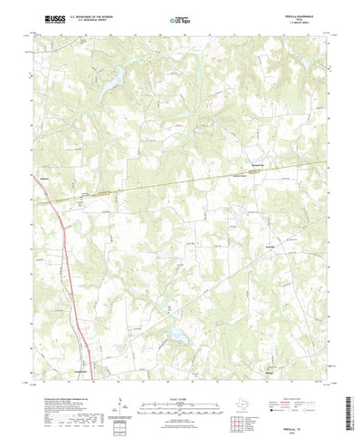 United States Geological Survey Percilla, TX (2022, 24000-Scale) digital map