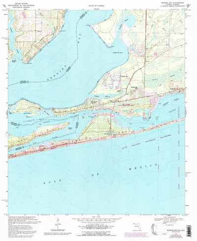 United States Geological Survey Perdido Bay, FL-AL (1970, 24000-Scale) digital map