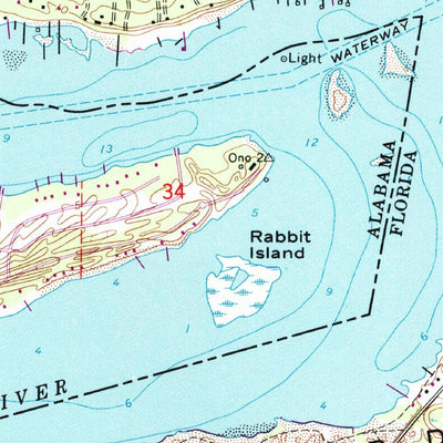 United States Geological Survey Perdido Bay, FL-AL (1970, 24000-Scale) digital map