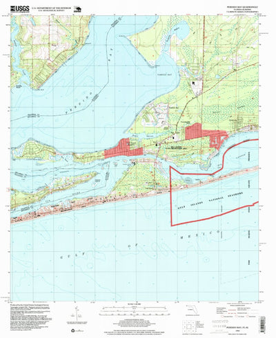 United States Geological Survey Perdido Bay, FL-AL (1994, 24000-Scale) digital map