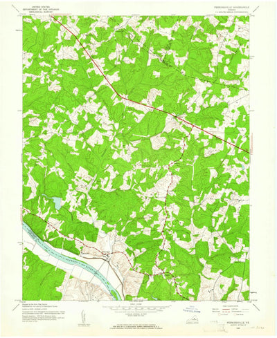 United States Geological Survey Perkinsville, VA (1943, 24000-Scale) digital map