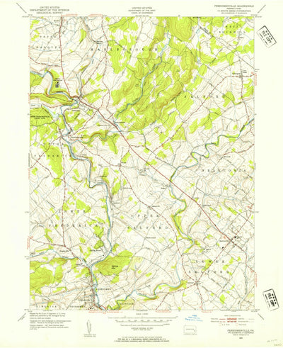 United States Geological Survey Perkiomenville, PA (1953, 24000-Scale) digital map