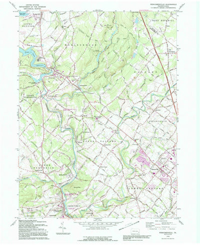 United States Geological Survey Perkiomenville, PA (1992, 24000-Scale) digital map