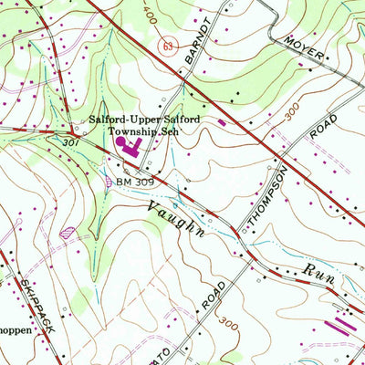 United States Geological Survey Perkiomenville, PA (1992, 24000-Scale) digital map